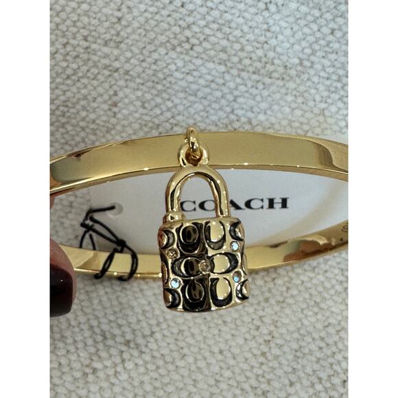 Coach Jewelry - NWT Coach Quilted Padlock Bangle Bracelet $125